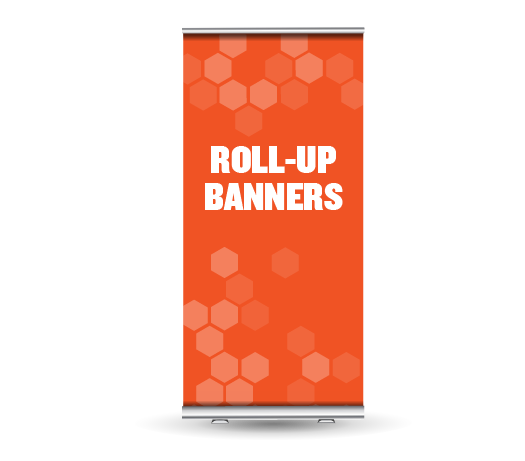 Large format printed roll up banners are lightweight, affordable and effective